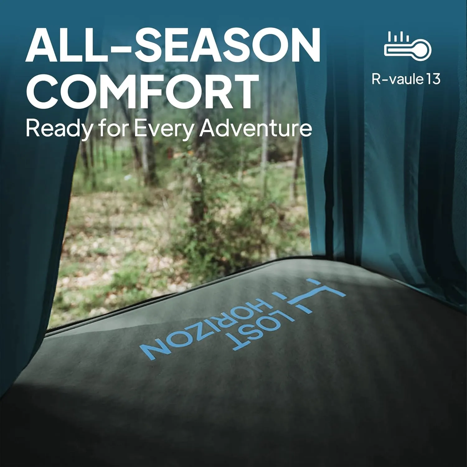 LOSTHORIZON Truck Bed Camping Air Mattress with Foam, Self Inflating Sleeping Pad for Tacoma 6FT with Pump Sack, 4.5" Thick