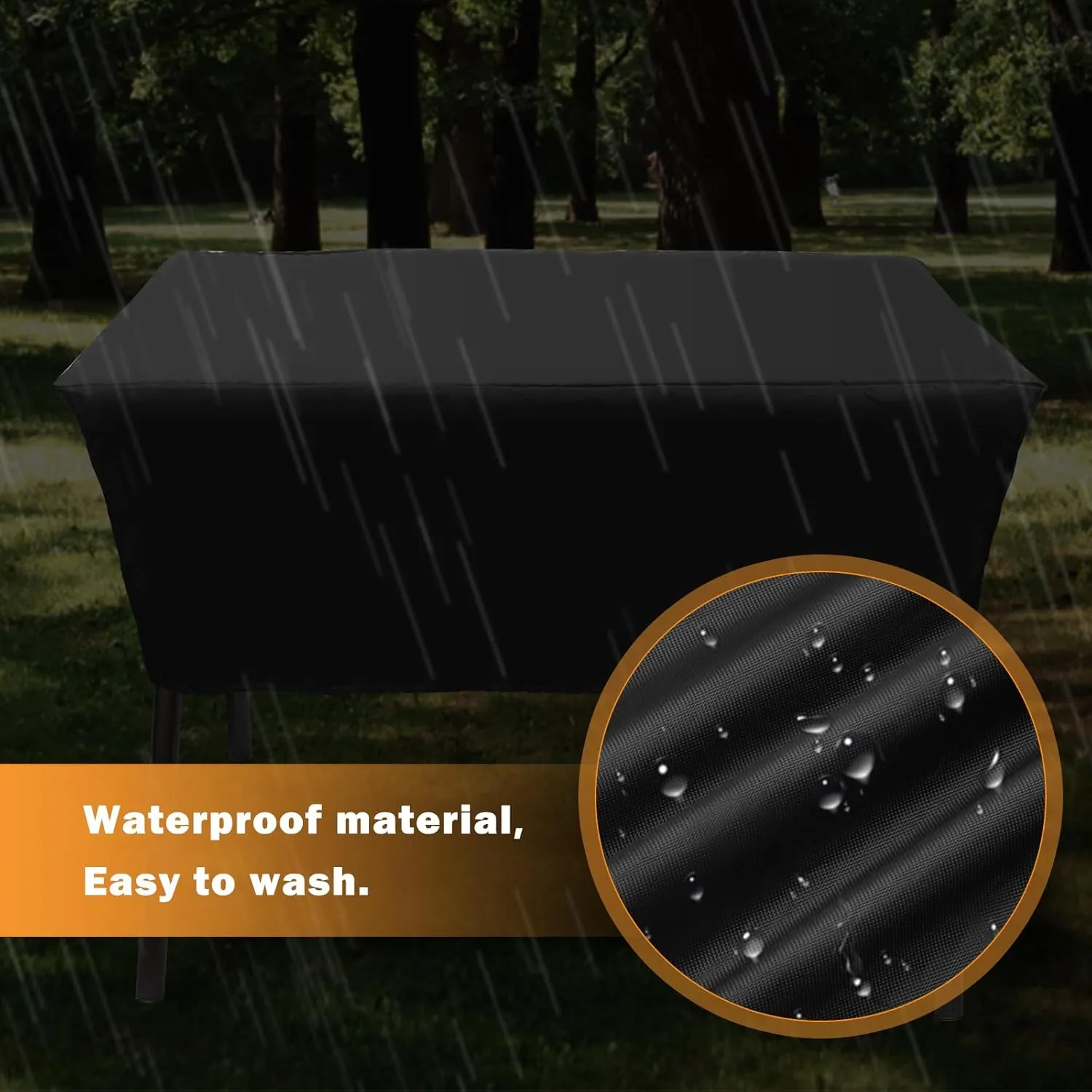 Luxiv Heavy-Duty Patio Cover for Camp Chef 3 Burner Stove, Waterproof Cover (Black, 43x16x16)