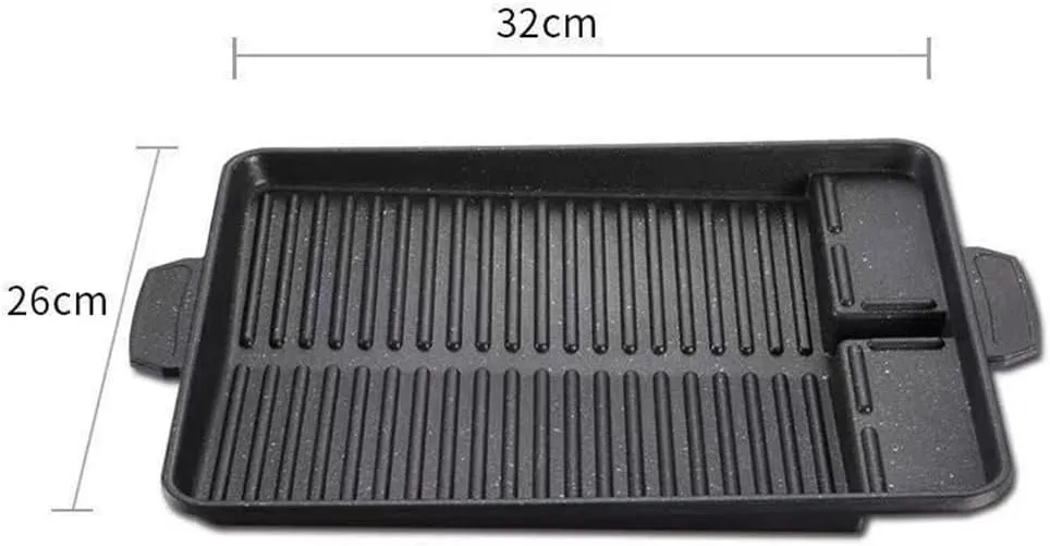 Maifanshi Long Roast Plate Portable Outdoor Barbecue Plate Picnic Card Stove Barbecue Plate Roast Steak