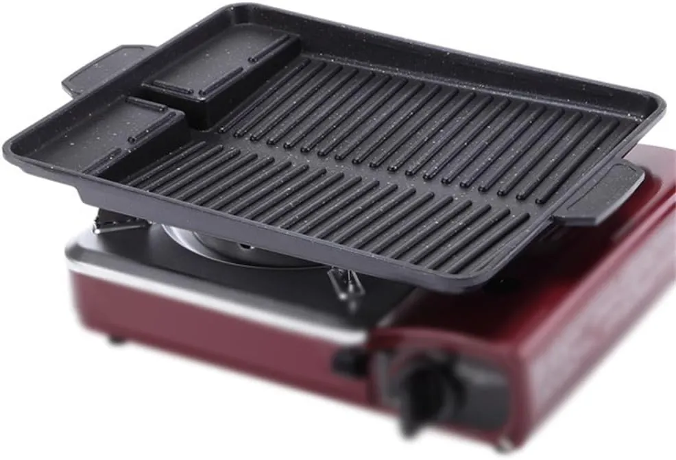 Maifanshi Long Roast Plate Portable Outdoor Barbecue Plate Picnic Card Stove Barbecue Plate Roast Steak