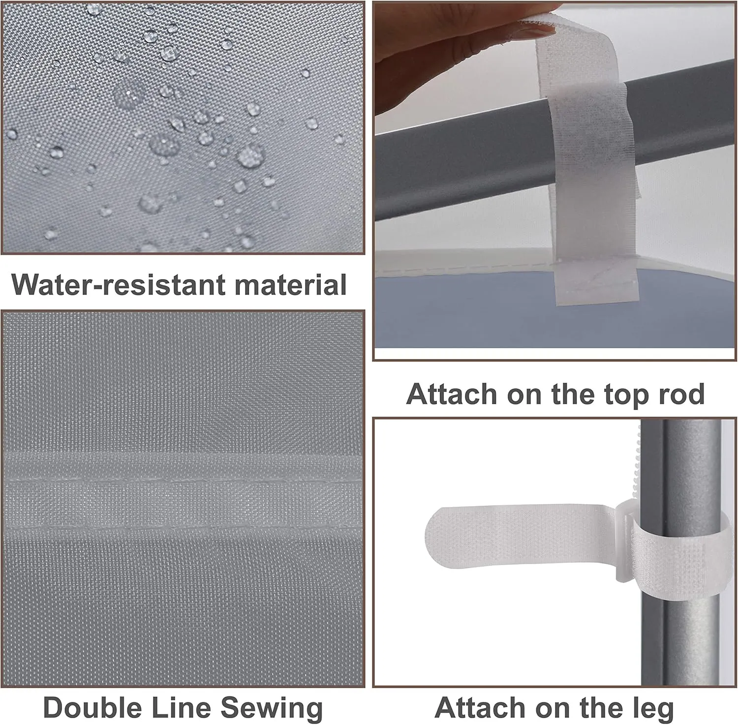 MASTERCANOPY Canopy Sidewall for 10x10 Slant Leg Canopy Tent 1pc Gray