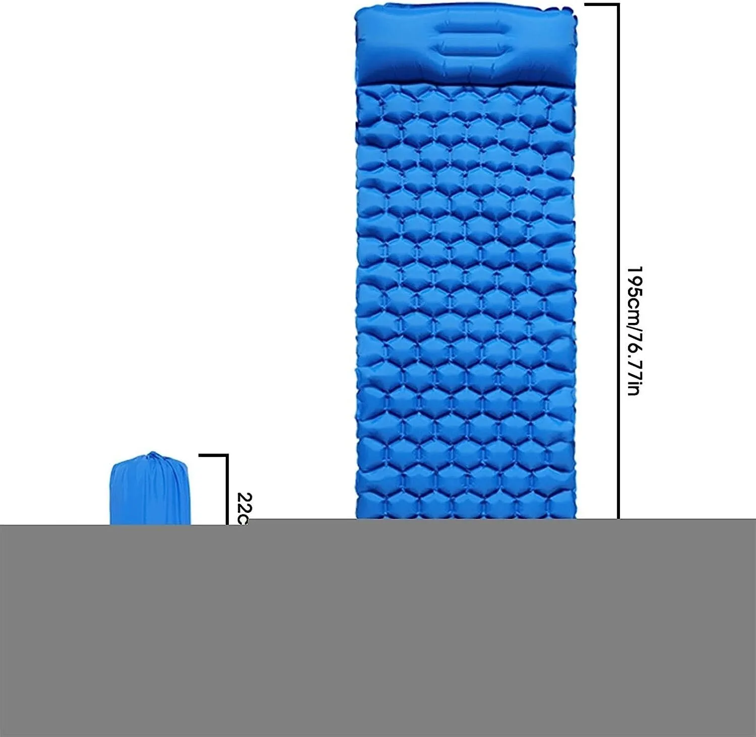 MDybf Camping Mat Camp Inflatable Mattress Outdoor Camp Mat Tent Mat Sleeping Pad, Camping Sleeping Mat (Color : Navy Blue)
