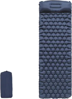 MDybf Camping Mat Camp Inflatable Mattress Outdoor Camp Mat Tent Mat Sleeping Pad, Camping Sleeping Mat (Color : Navy Blue)