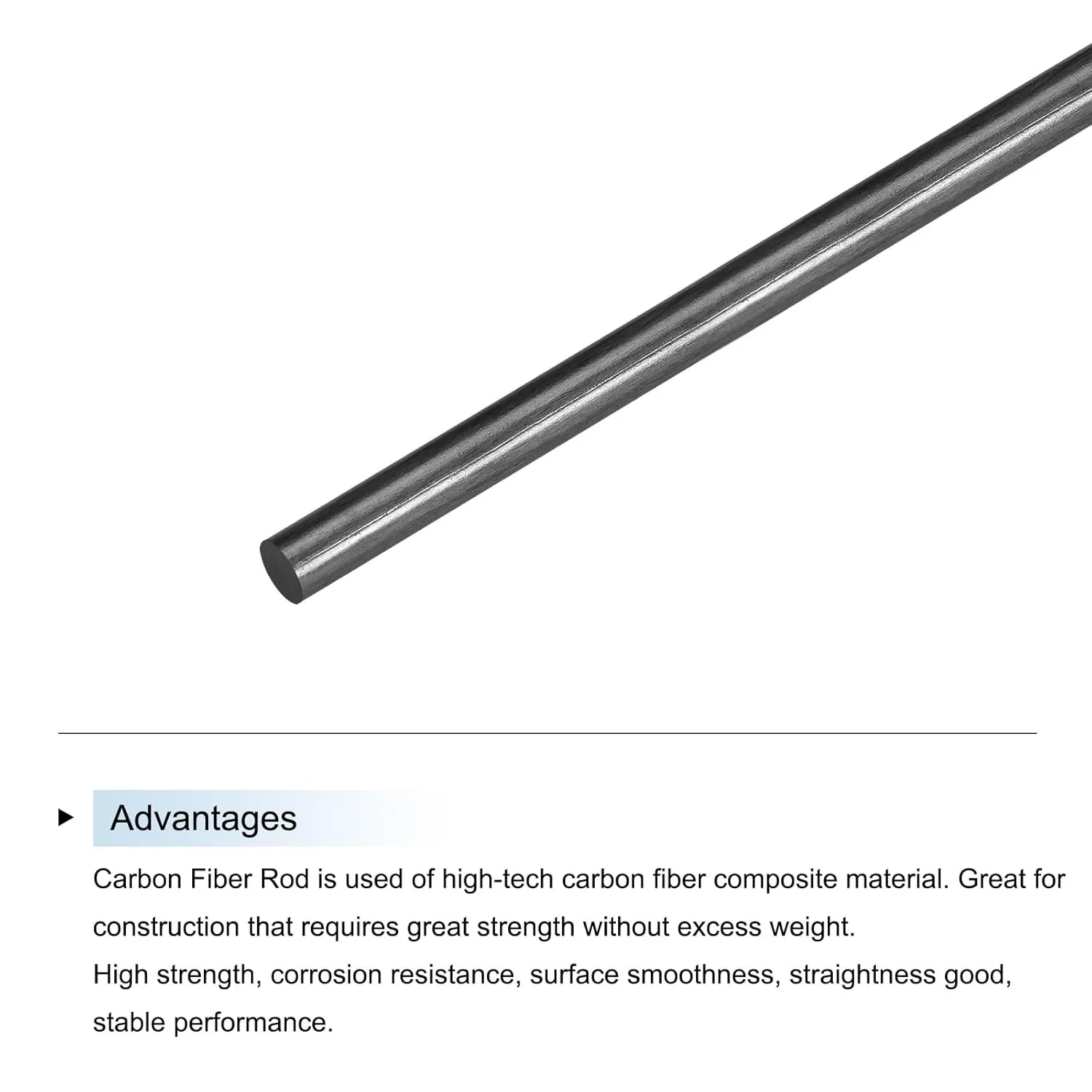 MECCANIXITY 5 Pcs Carbon Fiber Rod, 7mm x 400mm for RC Plane DIY Tool Wing Tube Quadcopter Arm
