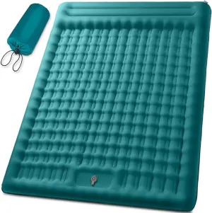 MEETPEAK Double Sleeping Pad for Camping, Extra-Thick 4.7" Inflatable Camping Mattress 2 Person with Pillow Built-in Foot Pump, Portable Camping Sleeping Mat for Backpacking, Hiking, Tent, Traveling