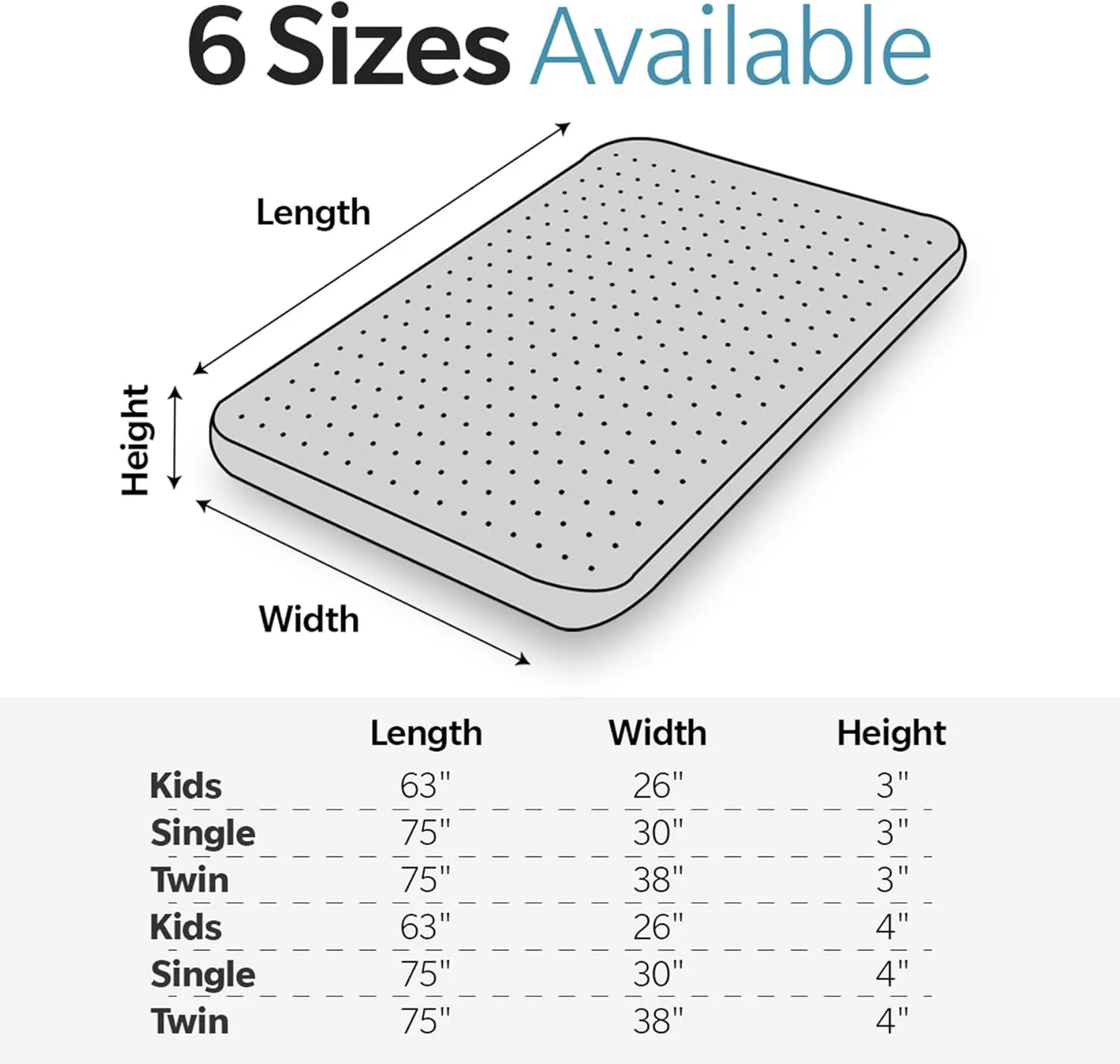 Memory Foam Camping Mattress for Outdoor Sleeping, 63"x25"x3" Portable Sleeping Pad for Adult, Roll Up Floor Mattress, Foldable Backpacking Travel Bed