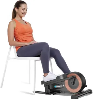 MERACH Under Desk Elliptical Machine, Ellipse Leg Exerciser as Seen on TV - Electric Seated Pedal Exerciser with 8 Resistance Levels, Quiet & Portable Pedal Exerciser for Seniors & Adults