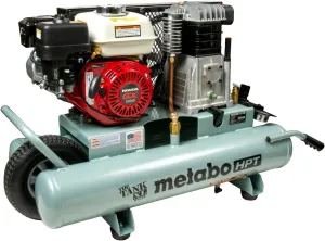 Metabo HPT Air Compressor, THE TANK XL™, 9-Gallon Gas Wheelbarrow Compressor, Honda GX 200 Engine, Versatile for Use with Framing, Roofing Nailers, or Siding, Assembled in the USA, EC2610EA