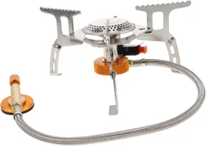 Mikikit Hiking Essential Portable Camping Stove Gas Cooker Metal Burning Stove for Outdoor Adventures