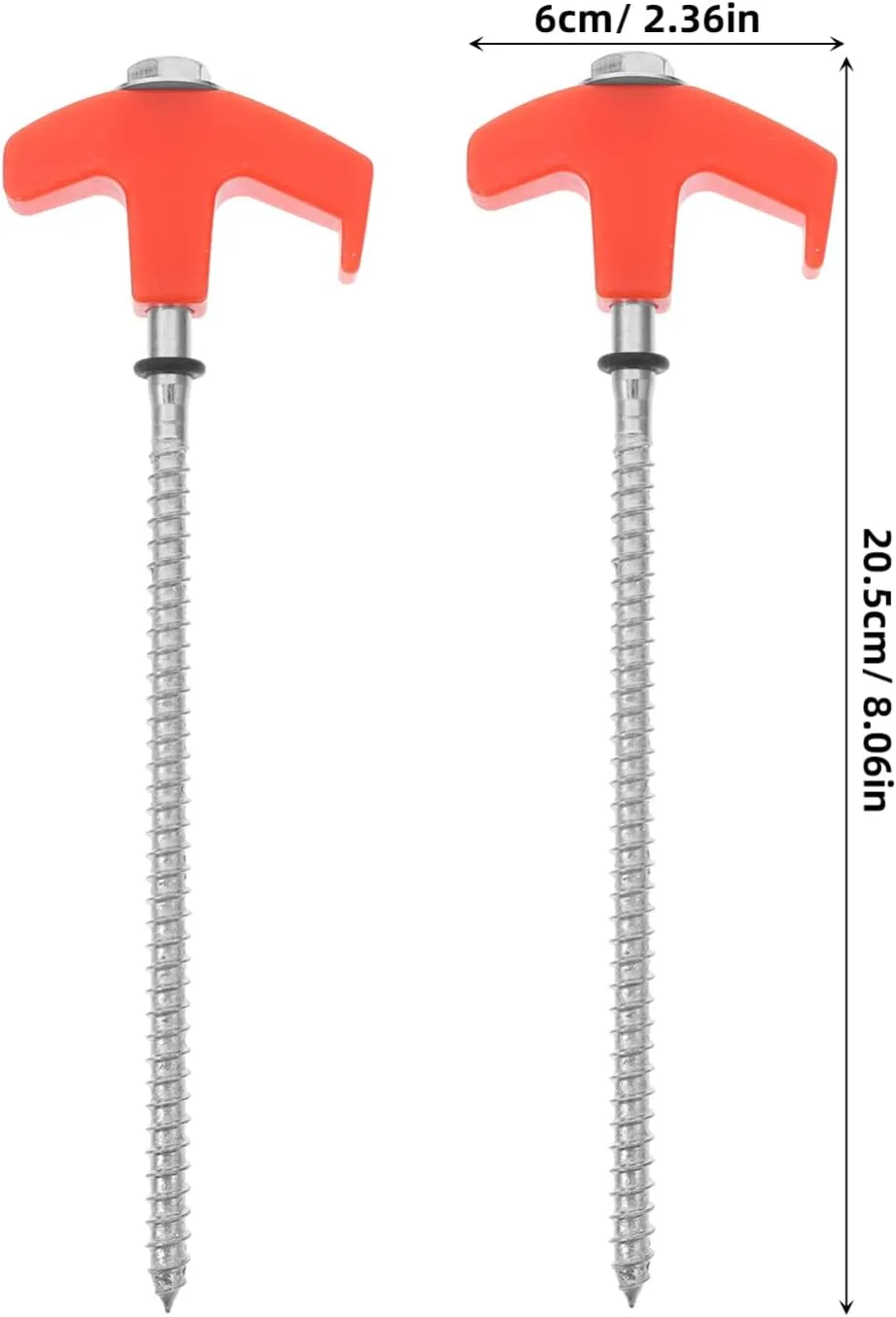 Mikikit Windproof Tent Pegs Set 4 Pack Metal Ground Stakes for Camping Tents Tarps Canopies