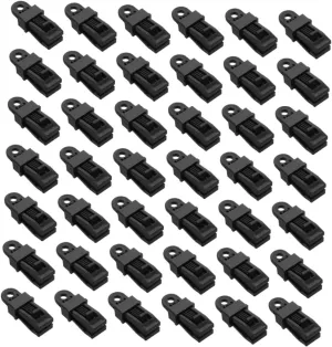 Milisten 50pcs Heavy Duty Windproof Tent Fasteners Tarp Clips for Outdoor Use Reliable Clamp for Camping Hiking and Awning Management Secure Grip with Barbed Design