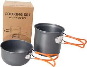 Milisten Aluminum Camping Skillet Portable Pot Outdoor Cooking Pan Camping Utensils