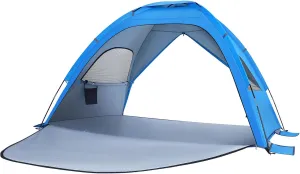 Milisten Pop up Beach Tent Canopy Sidewalls 4 Ventilated Walls Dark Blue 2-3 Person Capacity Camping Tent Sun Shelter for Hiking
