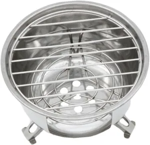 Milisten Small Camping Grill Portable Bbq Stove Round Stainless Barbecue Stove for Outdoor Supply