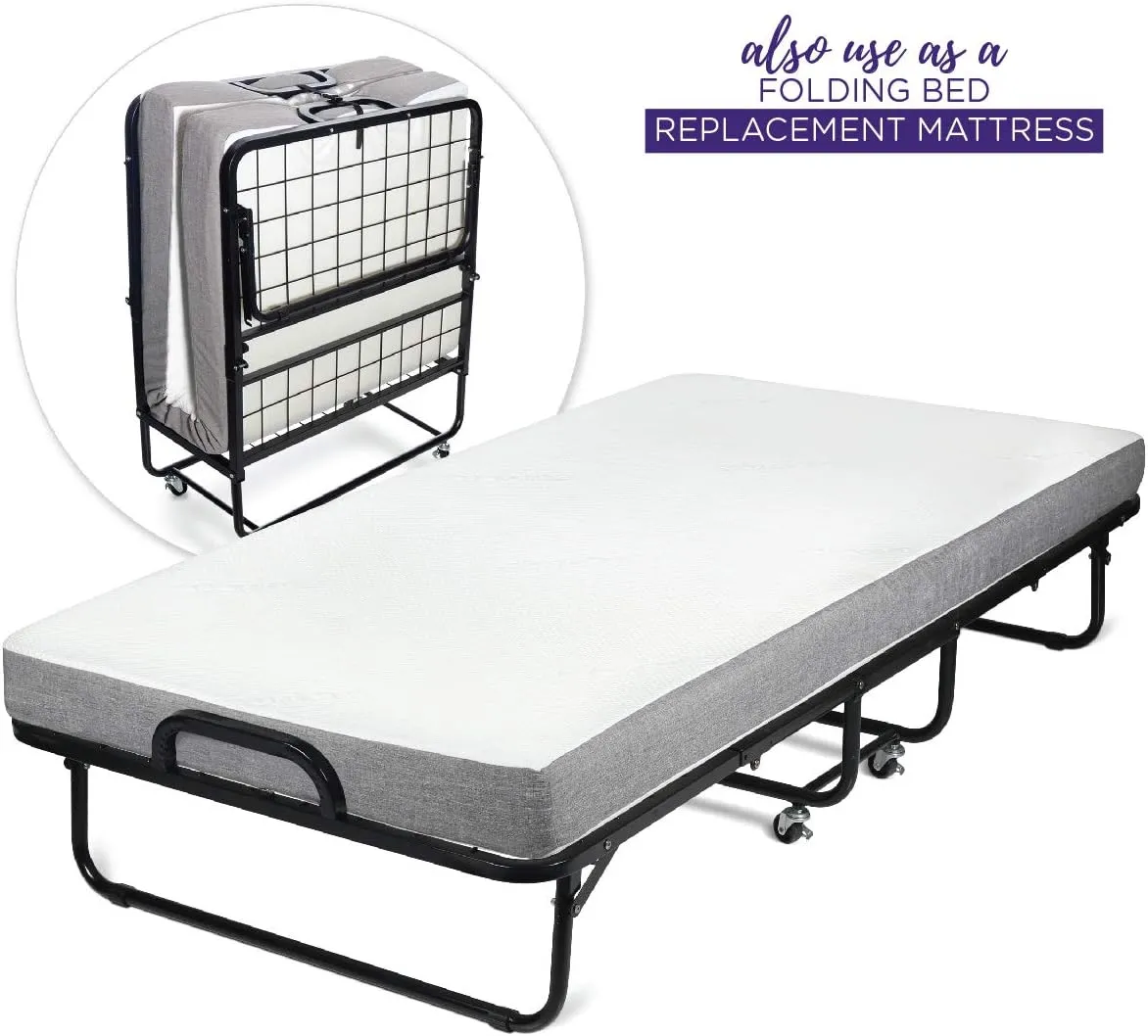 Milliard 5 Inch Twin Mattress for Daybed, Or Folding Bed Replacement - Twin Bunk Bed Tight Top Style Trundle Mattress Twin - Twin Mattress for Kids & Adults with Washable Cover - (2 Pack)
