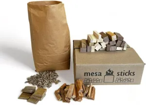 Mini Firewood, Wood-Fuel pellets, and fire Starters - 20lbs Compatible with Solo Stove Mesa and Mesa XL -3.5" Length Logs