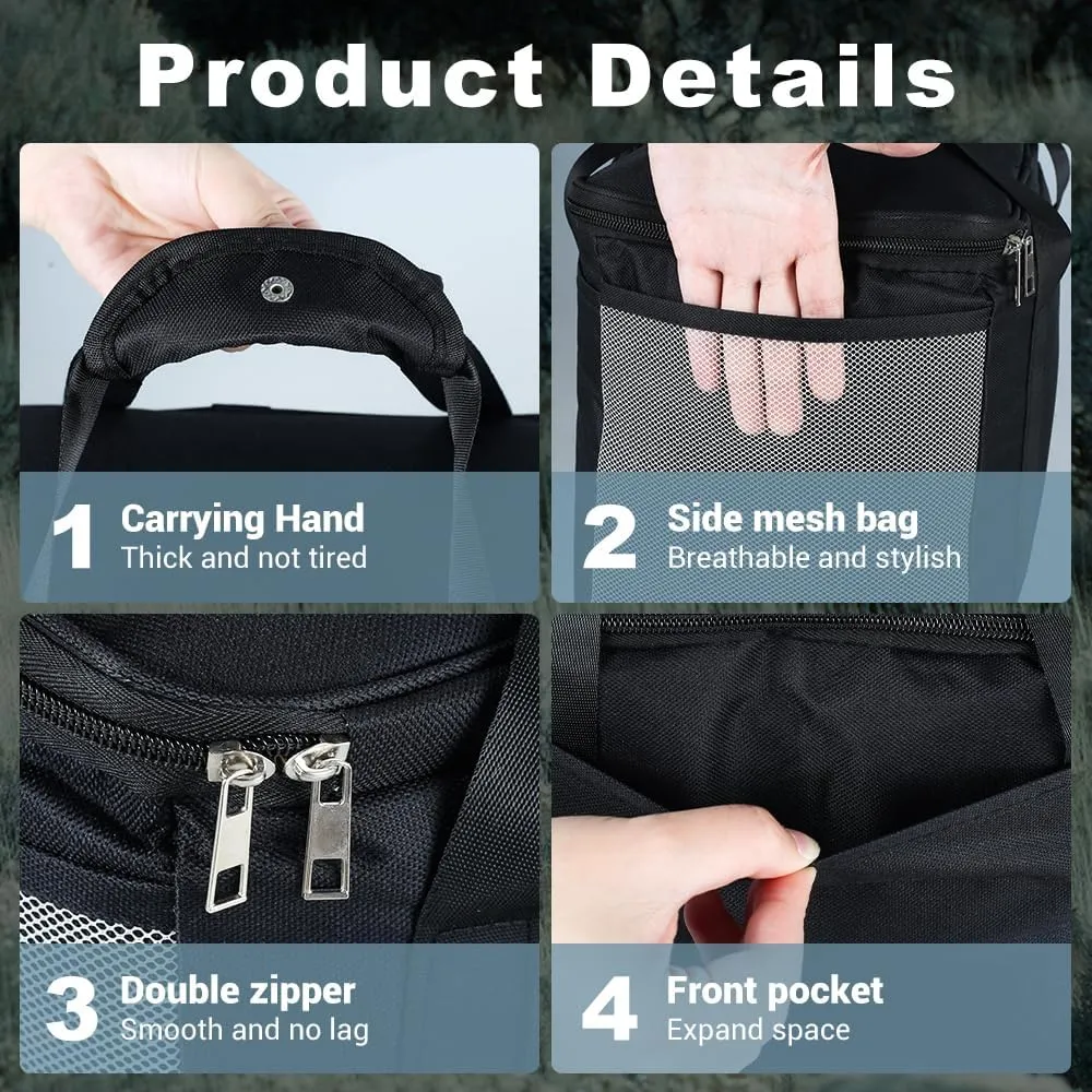 MiOYOOW Camping Storage Bag, Portable Stove Carry Case Wear Resistant Thermal Cooler Bag for Kitchen Travel Food Delivery