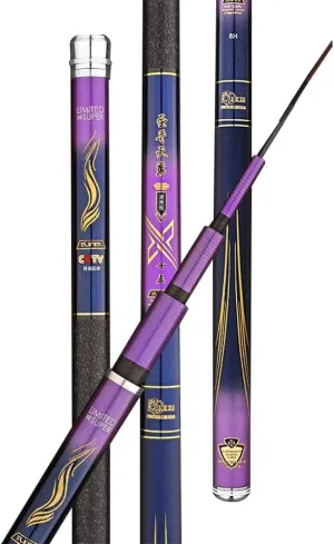MirOdo Carbon Fiber Fishing Rod Telescopic Fishing Rods 2.7-4.8m Ultra Light Ultra-Hard Fishing Pole Hand Pole Multi Use Fresh Or Sea Water
