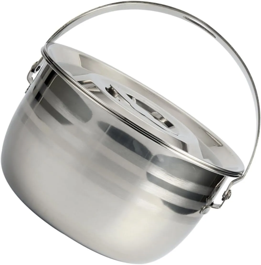 Mobestech 1Pc High Capacity Non Stick Camping Stew Pot Household Soup Pot for Outdoor Cooking Lightweight Easy to Clean Thickened Design