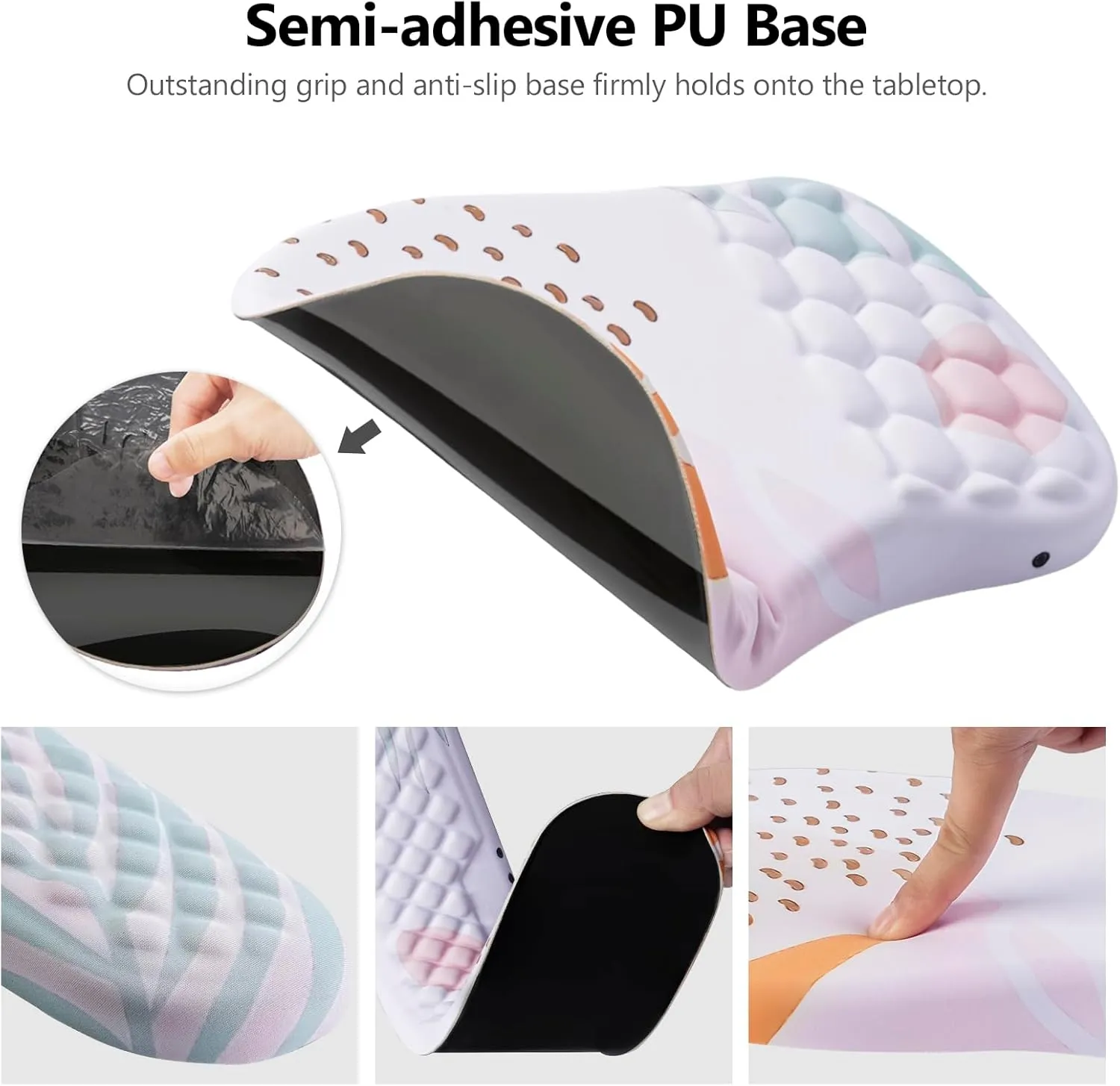 Mouse Pad Wrist Support, Laokiiy 2 in1 Keyboard Wrist Rest  Ergonomic Mouse Pad, Non-Slip Wrist Rest for Computer Keyboard, Made Easy Typing & Relieve Wrist Pain(Tropical Leaves)