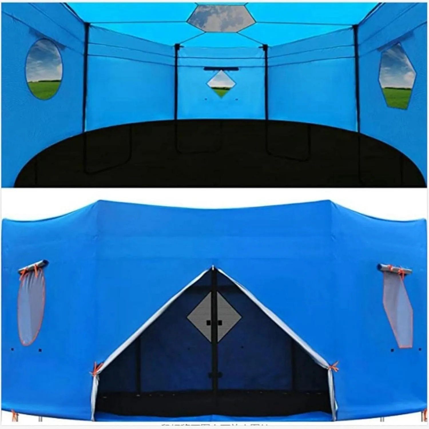 Moyu666-Trampoline Tent, 6FT/8FT/10FT/12FT/14FT/15FT Trampoline Tent Cover, Waterproof Oxford Trampoline Canopy, Trampoline Sun Shade for 6 Straight Pole Round Trampoline