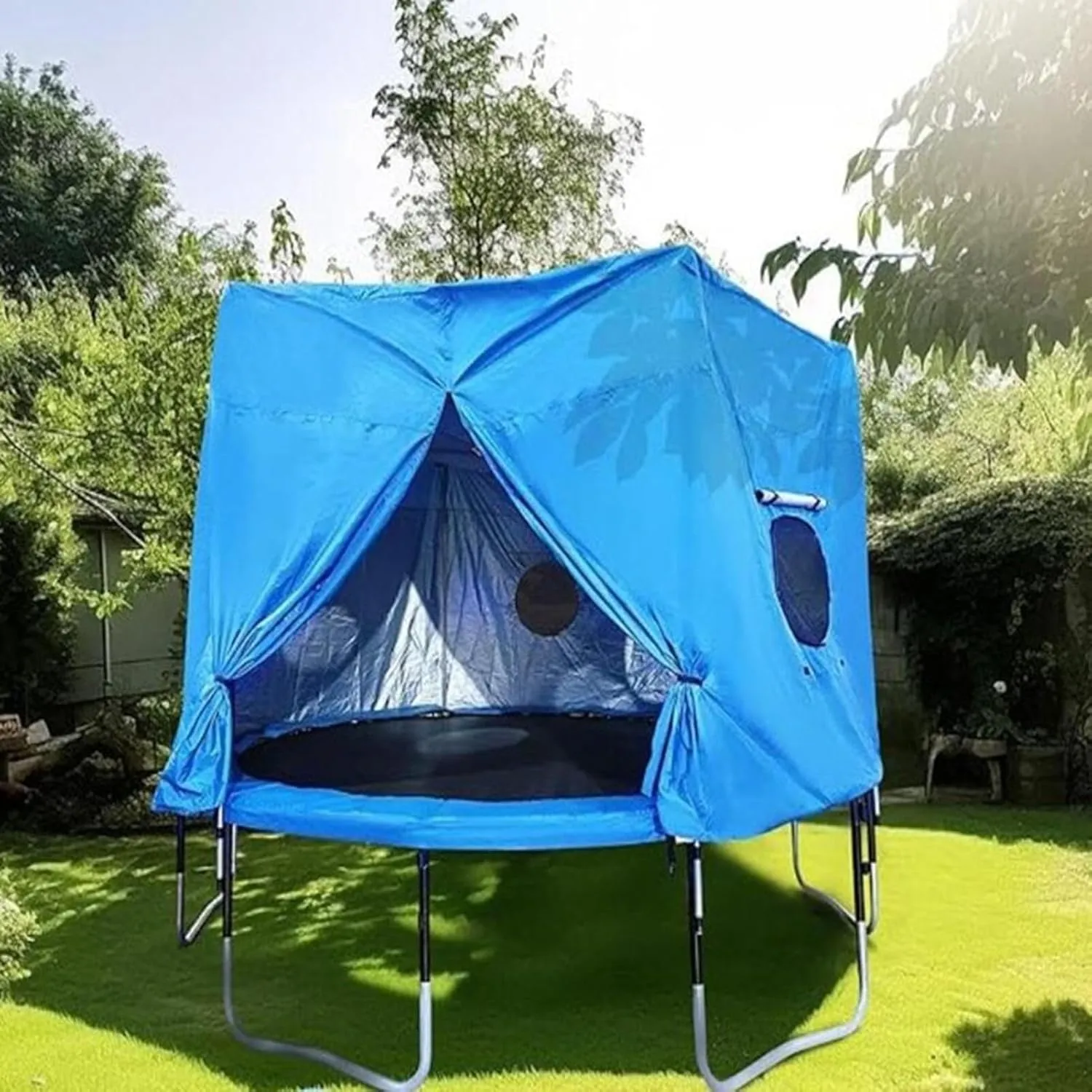 Moyu666-Trampoline Tent, 6FT/8FT/10FT/12FT/14FT/15FT Trampoline Tent Cover, Waterproof Oxford Trampoline Canopy, Trampoline Sun Shade for 6 Straight Pole Round Trampoline