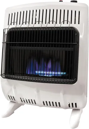 Mr. Heater MHVFDF20BFT 20,000 BTU Vent Free Blue Flame Dual Fuel Natural Gas and Propane Heater For Cold Rooms, Additions, Sun Rooms & Cabins - White