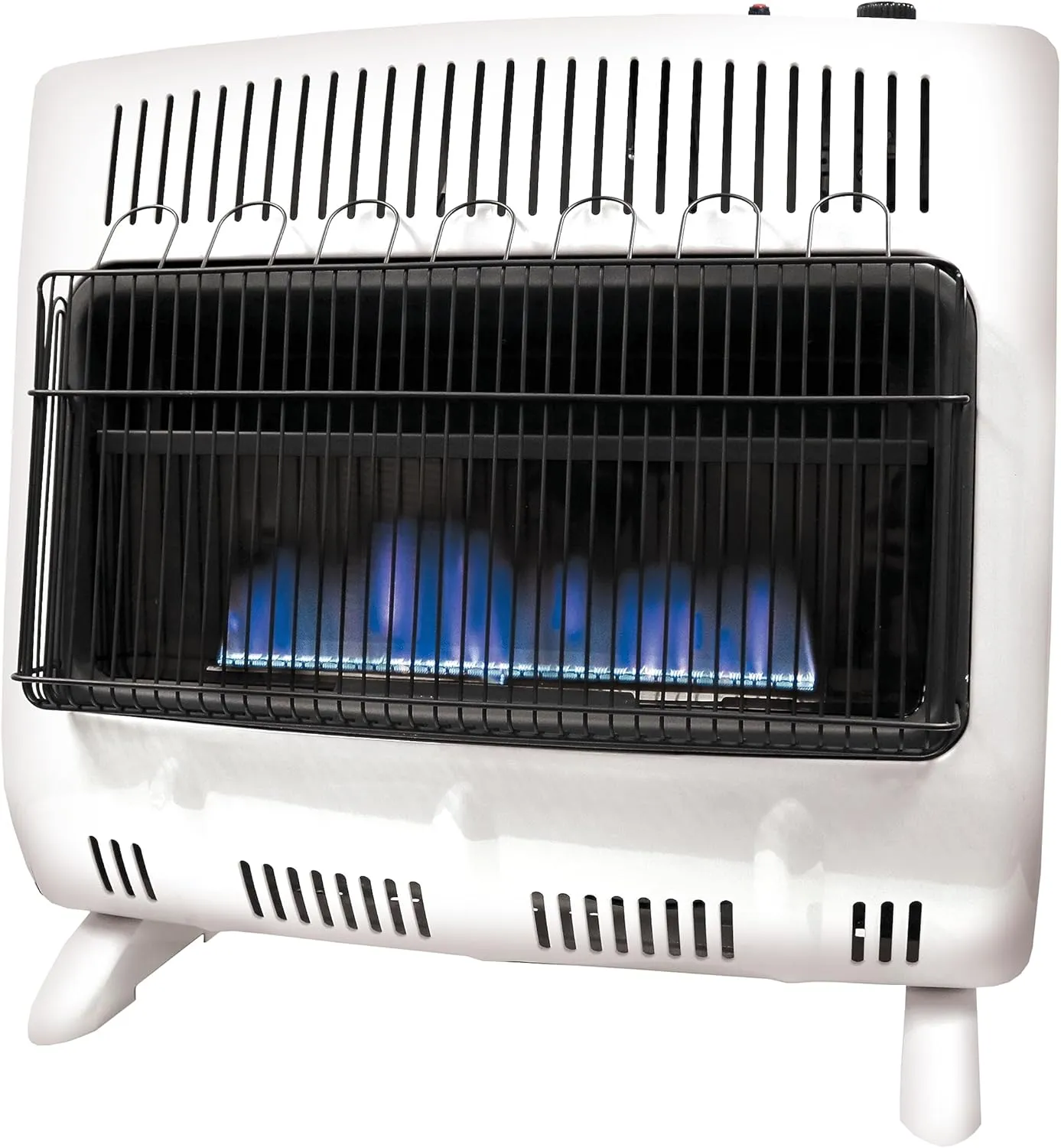 Mr. Heater MHVFDF30BFT 30,000 BTU Vent Free Blue Flame Dual Fuel Natural Gas and Propane Heater For Cold Rooms, Additions, Sun Rooms & Cabins - White