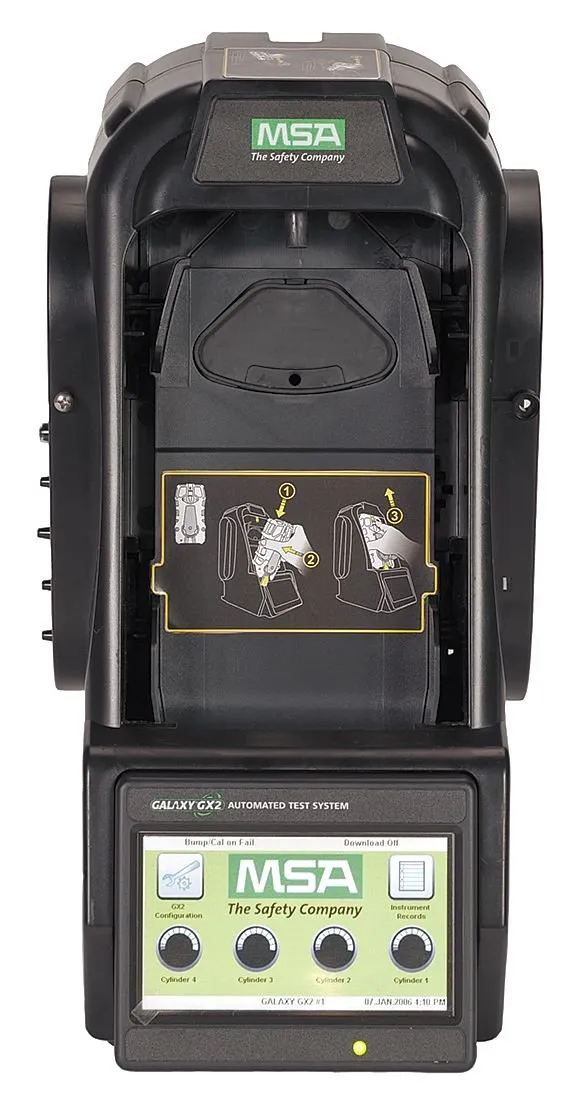 MSA 10128625 ALTAIR 5/5X Multi-Gas Detector Calibration Station/Galaxy GX2 Automated System Test, 4 Valves, Black, Portable Gas Monitor