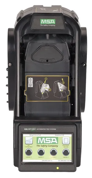 MSA 10128625 ALTAIR 5/5X Multi-Gas Detector Calibration Station/Galaxy GX2 Automated System Test, 4 Valves, Black, Portable Gas Monitor