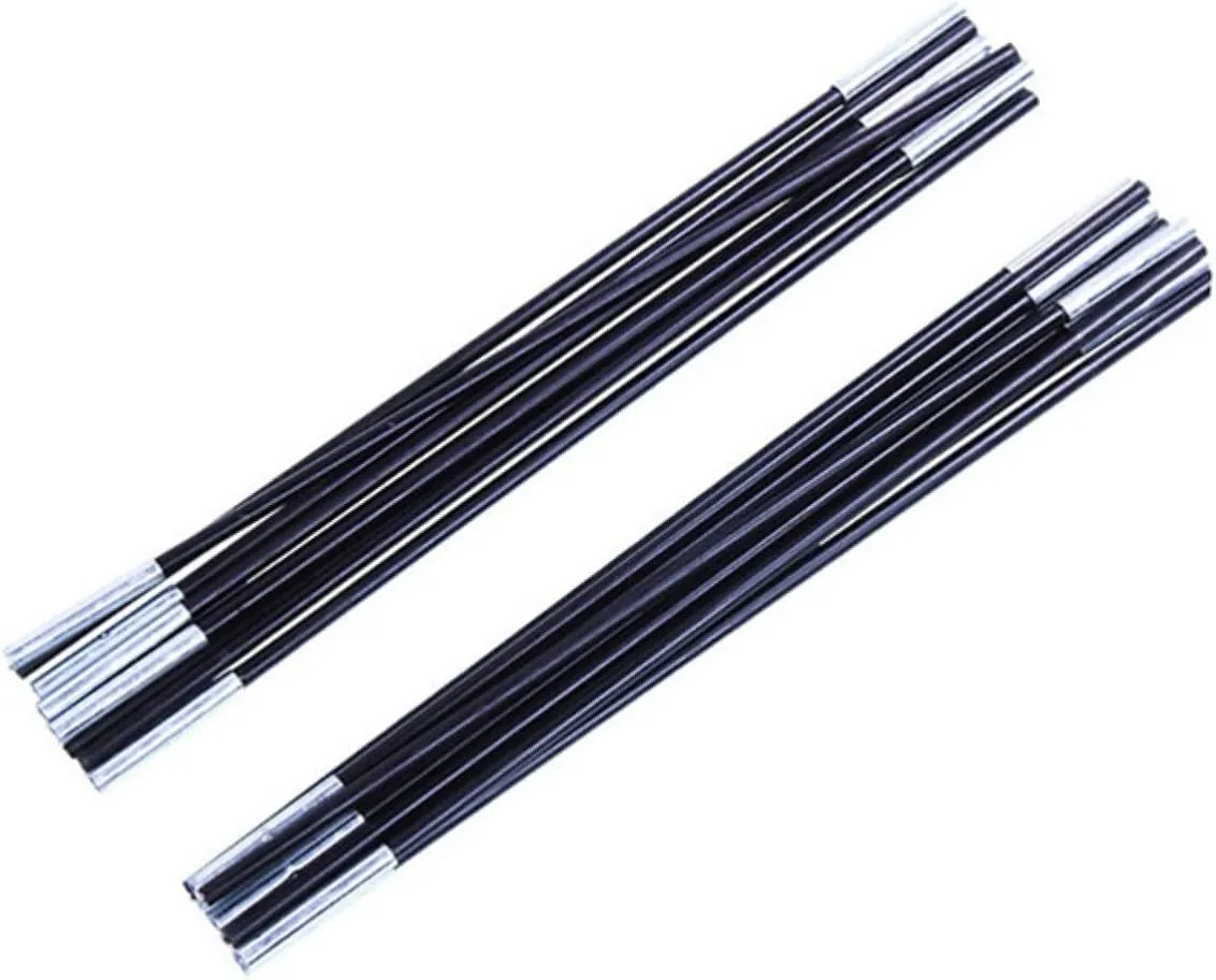 Multiplayer Tent Pole Kit 2 Fiberglass Poles Replacement Set 7 Sections Camping Hiking Trekking Accessory
