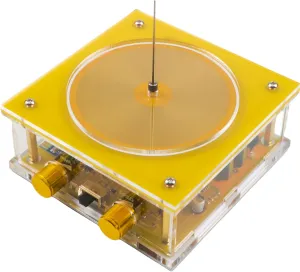 Music Tesla Coil Speaker,Bluetooth Mini Tesla Coil, Touchable Artificial Lightning Spark Gap Arc Generator, Experiment Model, Science Teaching Lightning Toy(Gold)