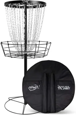 MVP Disc Sports Black Hole Lite Disc Golf Basket with Transit Bag