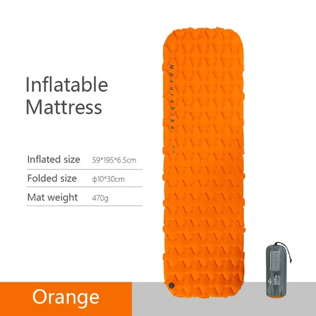 Naturehike Nylon TPU Sleeping Pad Lightweight Moisture-proof Air Mattress Portable Inflatable Mattress Camping Mat