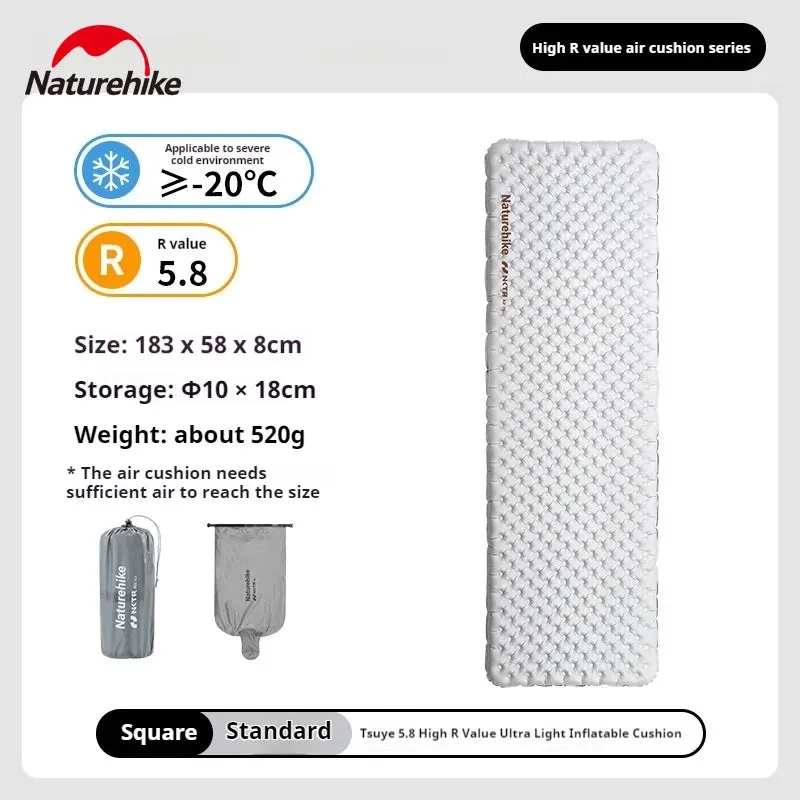 NATUREHIKE R5.8 Self-Inflatable Mattress - Ultimate Camping Bed Pad