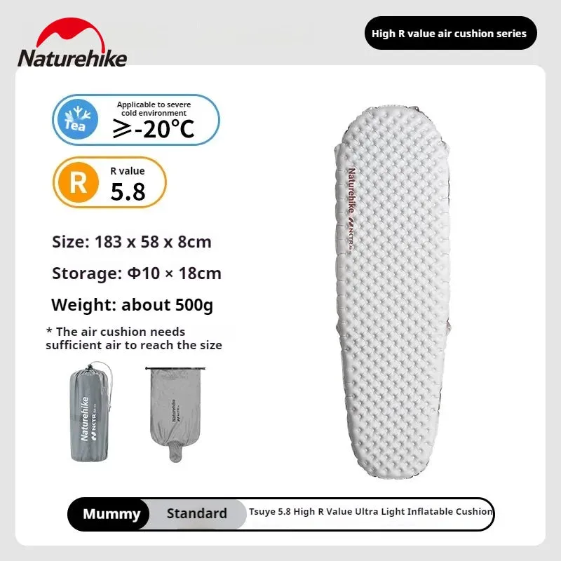 NATUREHIKE R5.8 Self-Inflatable Mattress - Ultimate Camping Bed Pad