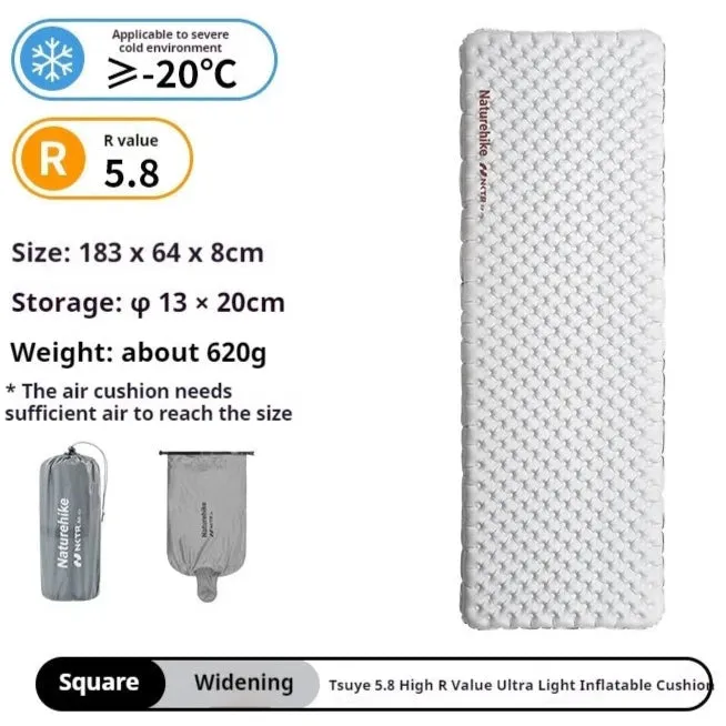 NATUREHIKE R5.8 Self-Inflatable Mattress - Ultimate Camping Bed Pad