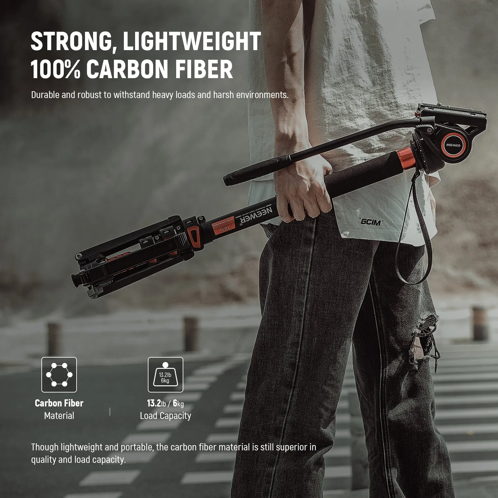 NEEWER TP71 71.6" Pro Carbon Fiber Camera Monopod