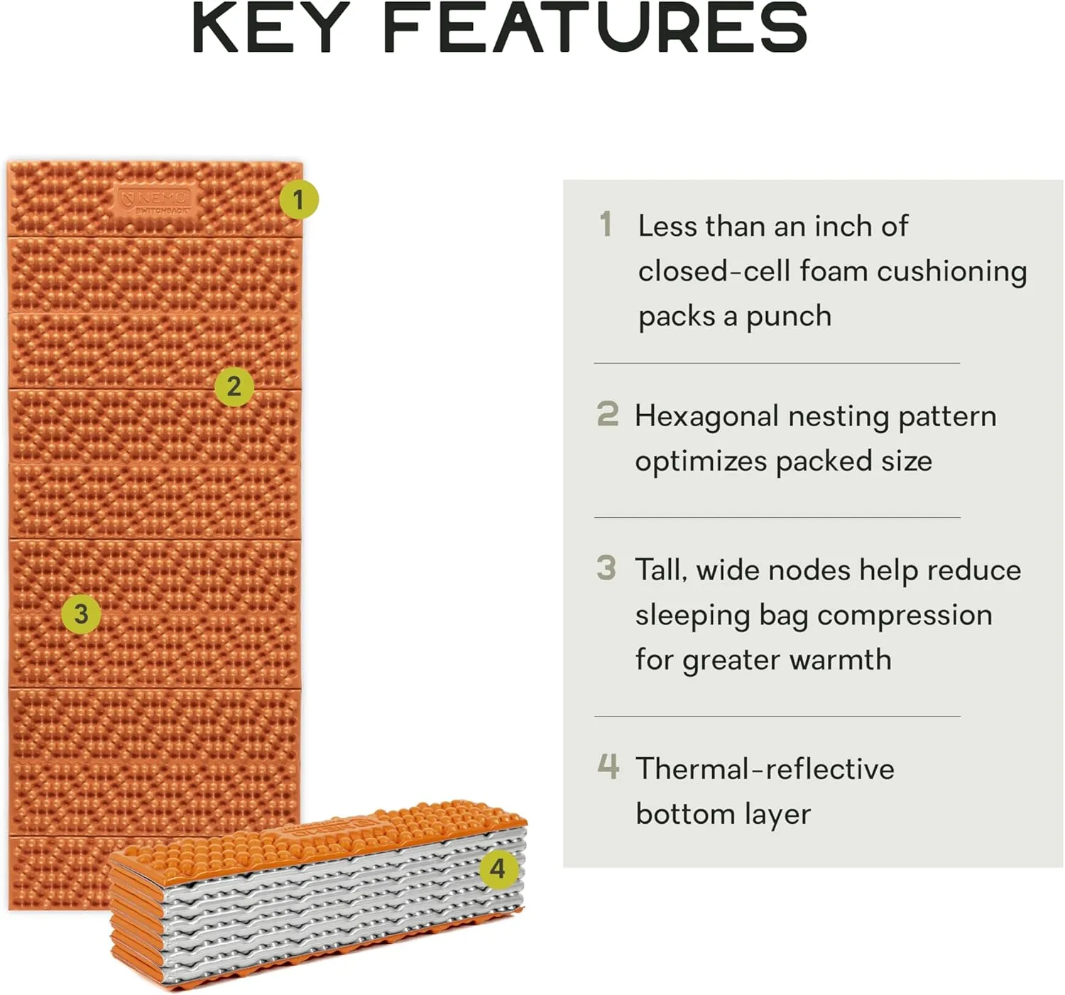 NEMO Equipment Switchback Foam Sleeping Pad