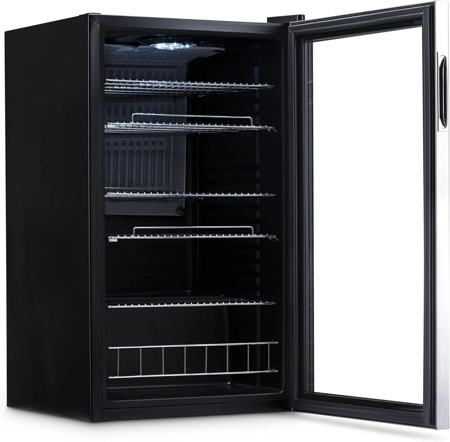 NewAir Beverage Refrigerator Cooler - 126 Cans Free Standing with Right Hinge Glass Door, Mini Fridge Beverage Organizer Perfect For Beer, Wine, Soda, And Cooler Drinks