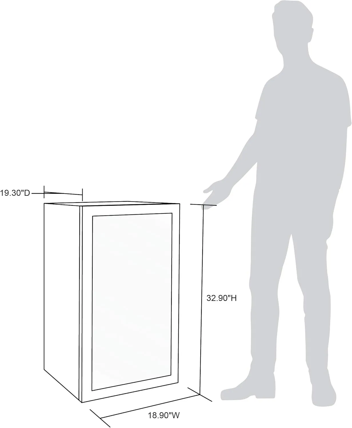NewAir Beverage Refrigerator Cooler - 126 Cans Free Standing with Right Hinge Glass Door, Mini Fridge Beverage Organizer Perfect For Beer, Wine, Soda, And Cooler Drinks
