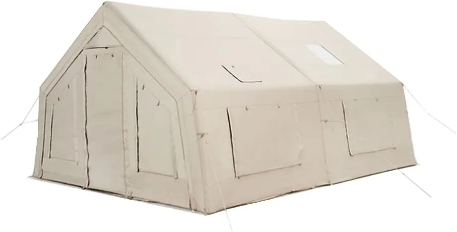 NIEH Outdoor Inflatable Camping Tent with Air Pump, 13m2 Glamping Tents, Easy Setup 4 Season Windproof House for Fishing, Camping & Hiking,480 X 360 X 250cm