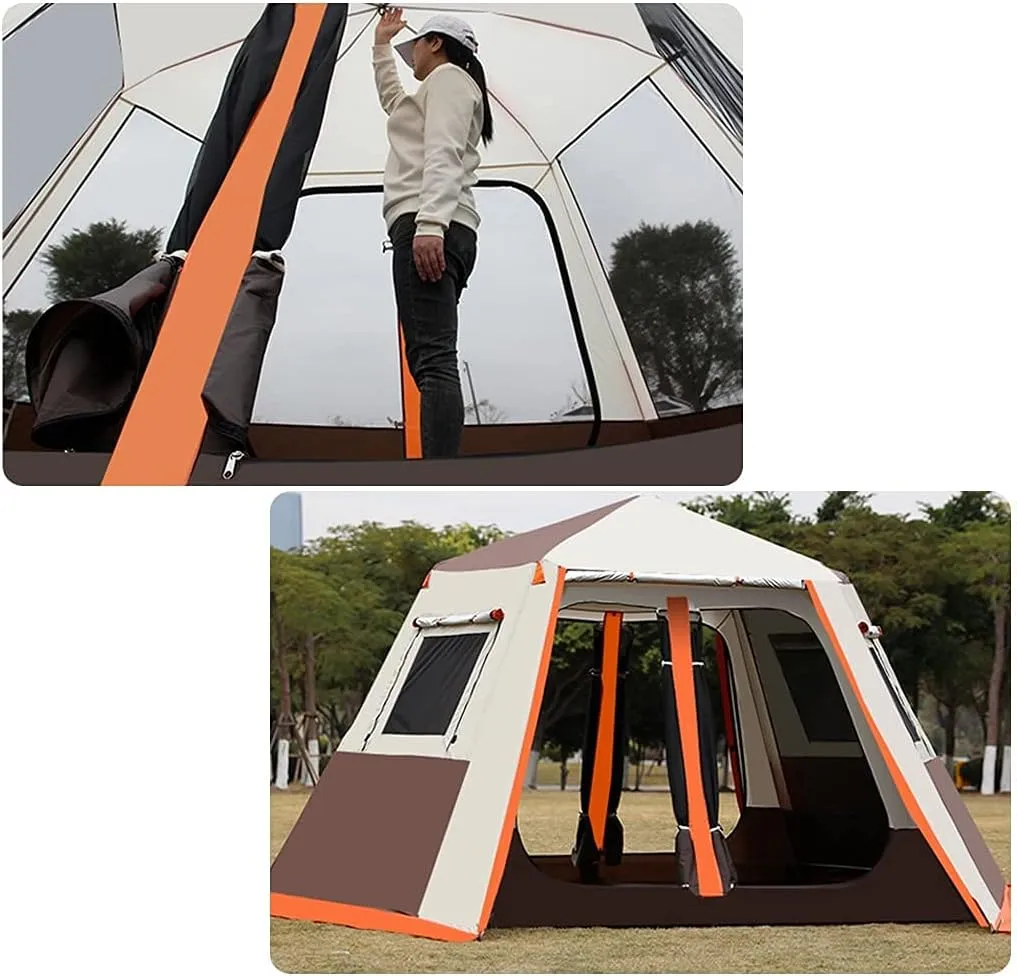 NIEH Pop Up Tent for 3 to 4 Person, Camping Outdoor Tent, Family Camping Tent with 360° Panoramic View, Ventilation, Waterproof Dome Tent for, Camping, Beach, and Outdoor