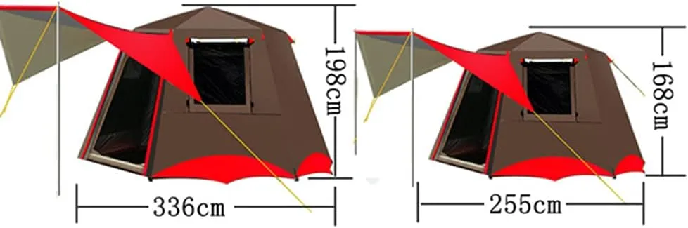 NIEH Tent 2/3-4 Person Waterproof Windproof Camping Hiking Tent Portable Anti-UV Tent Outdoor Automatic Tents Family Speed by Tent Outdoor