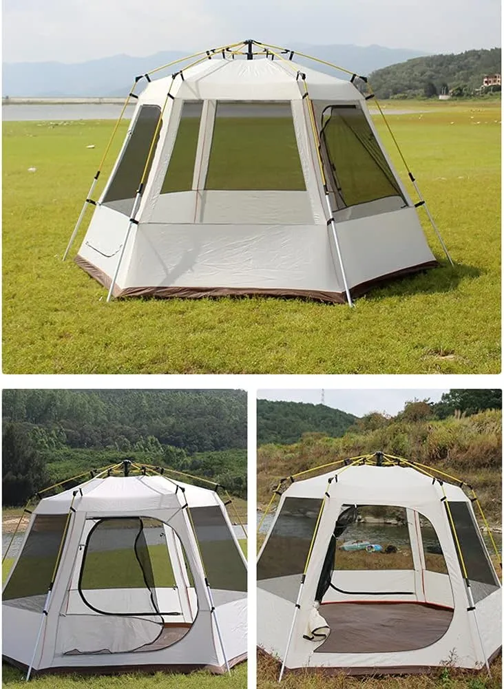 NIEH Tent 2/3-4 Person Waterproof Windproof Camping Hiking Tent Portable Anti-UV Tent Outdoor Automatic Tents Family Speed by Tent Outdoor
