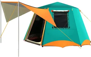 NIEH Tent 2/3-4 Person Waterproof Windproof Camping Hiking Tent Portable Anti-UV Tent Outdoor Automatic Tents Family Speed by Tent Outdoor