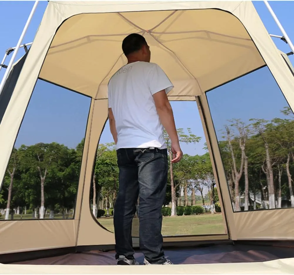 NIEH Tent 2/3-4 Person Waterproof Windproof Camping Hiking Tent Portable Anti-UV Tent Outdoor Automatic Tents Family Speed by Tent Outdoor