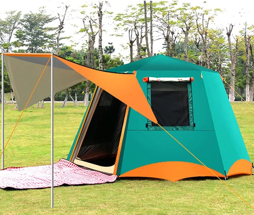 NIEH Tent 2/3-4 Person Waterproof Windproof Camping Hiking Tent Portable Anti-UV Tent Outdoor Automatic Tents Family Speed by Tent Outdoor
