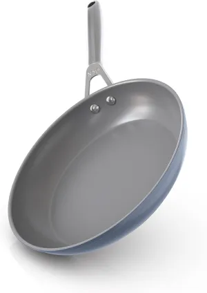 Ninja Ceramic Pro 10.25" Fry Pan, Non-Stick Pan, PTFE Free, Ceramic Coated, Stainless Steel Handle, Stove to Oven Safe to 660°F, All Stovetops & Induction Compatible, Midnight Blue, CW30026MM