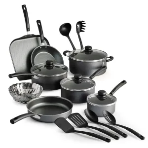 Non-stick Premium at a great Steel Gray Artificial intelligence Primaware Set, 18 Piece Cookware